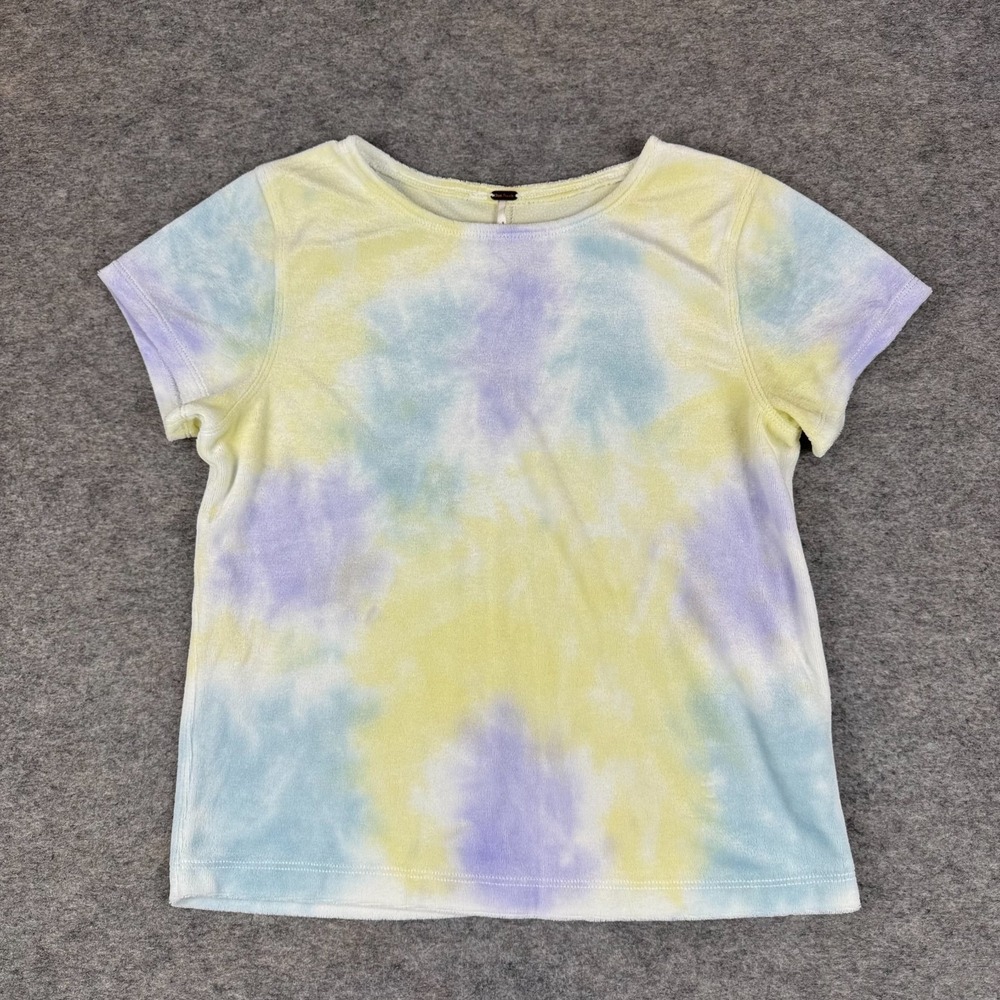 Free People Bright Eyes Tee Velour Tie Dye Womens Small S